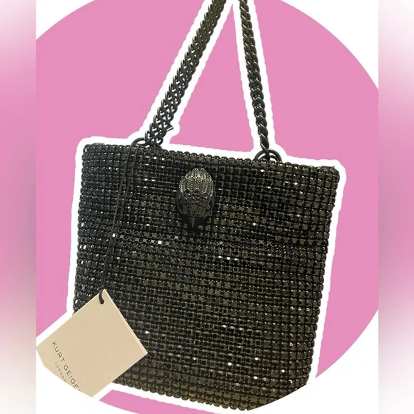 Kurt Geiger NWT Mini Party Tote/Bag All-over Crystals w/ Iconic Bird Head - Picture 6 of 15